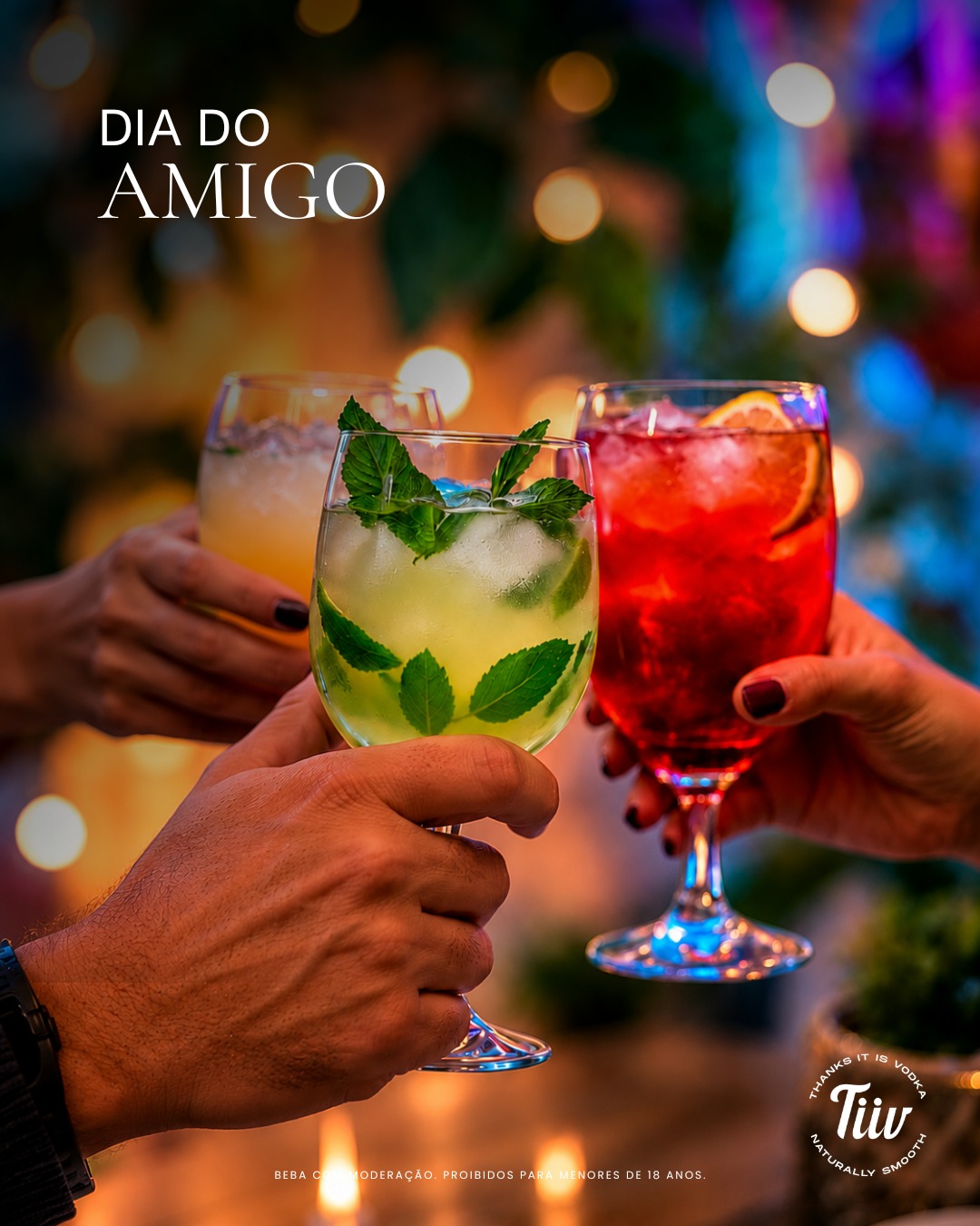 Jantar intimista com amigos e Vodka Tiiv